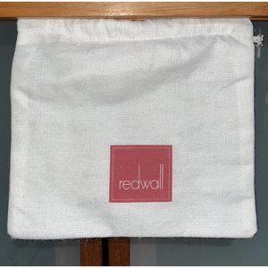 Redwall Vintage VTG White Small Drawstring Belt Wallet Dust Bag Cover 7.75” x 7